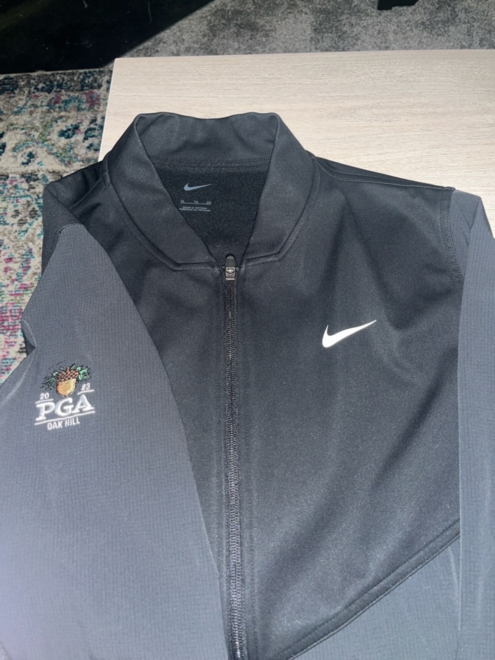 Nike Men’s Black and Dark Gray PGA Oak Hill Performance Jacket 2023 PGA